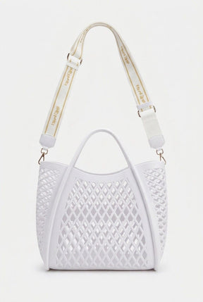 SENSI FLAMINGO BAG Borsa con Tracolla Rimovibile Bianca