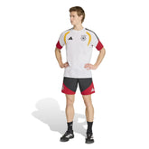 ADIDAS Completino GERMANIA T-Shirt Bianca e Pantaloncino Nero Strisce Laterali Bianco/Nero/Rosso