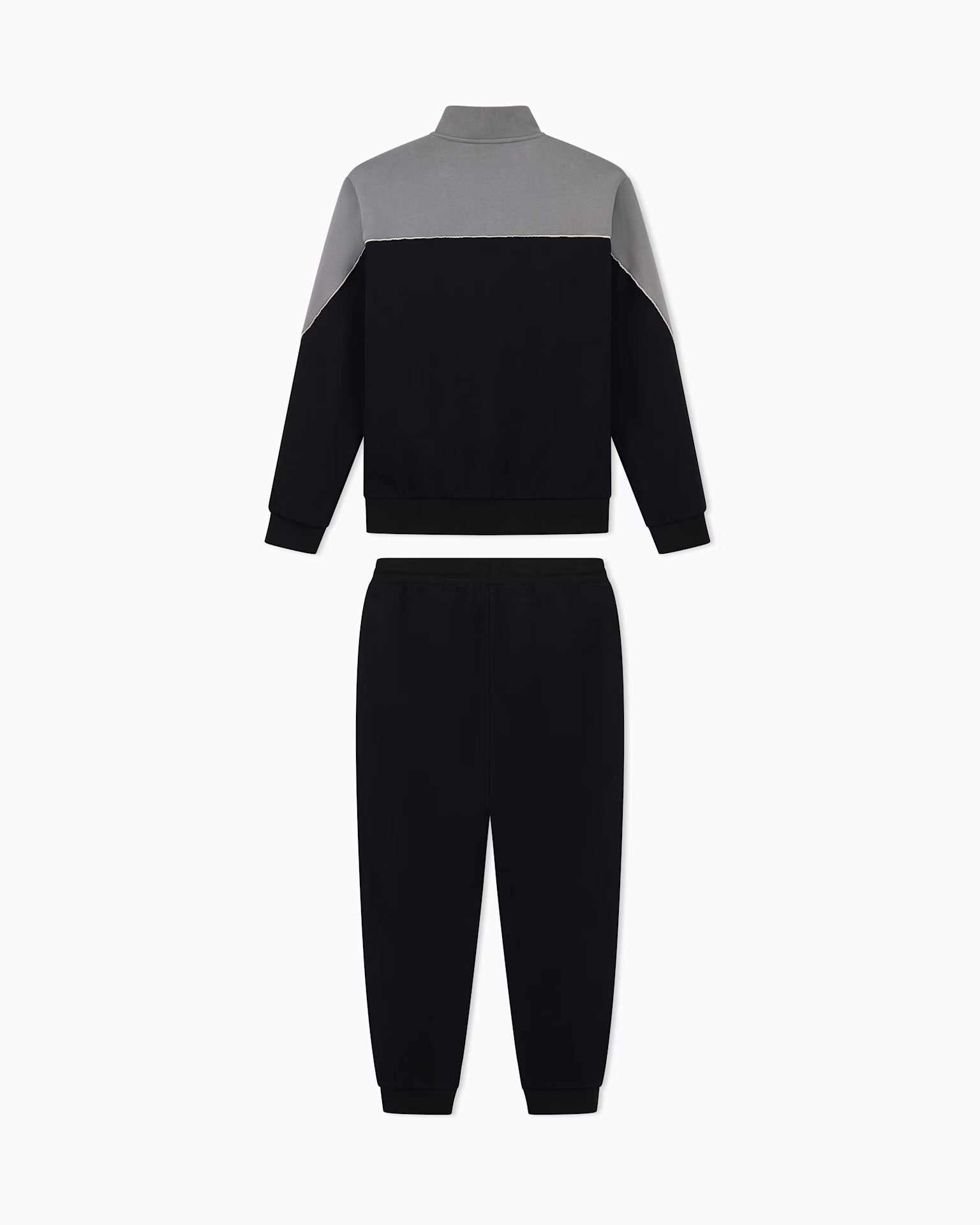 EMPORIO ARMANI Tuta Completa Con Zip Senza Cappuccio Nero/Grigio