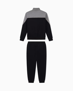 EMPORIO ARMANI Tuta Completa Con Zip Senza Cappuccio Nero/Grigio