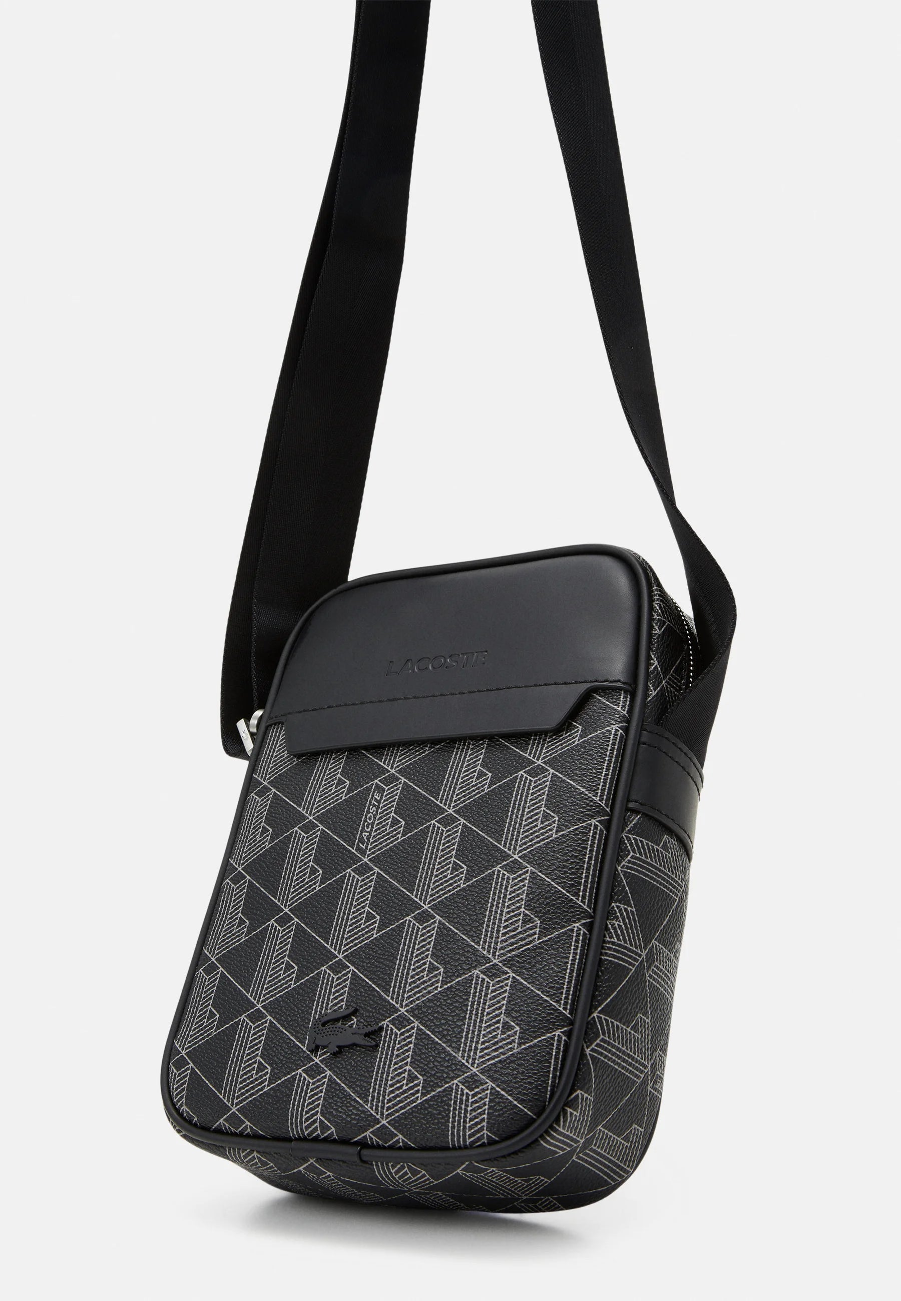 LACOSTE Borsello a Tracolla Monogram Nero