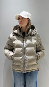 TREZ DONNA GIUBBOTTO FASCIATO CORTO TORTORA