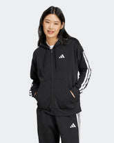 ADIDAS Tuta Completa Felpata Con Zip e Cappuccio Donna Nero