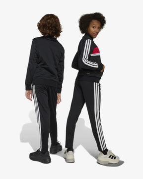 ADIDAS Performance Tuta Completa Bambino Con Bande Nere/Bianche/Rosse