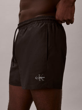 Calvin Klein Costume Da Bagno Con Logo Piccolo Nero/Bianco