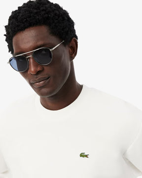 LACOSTE Felpa In Cotone Girocollo Bianca 26/27