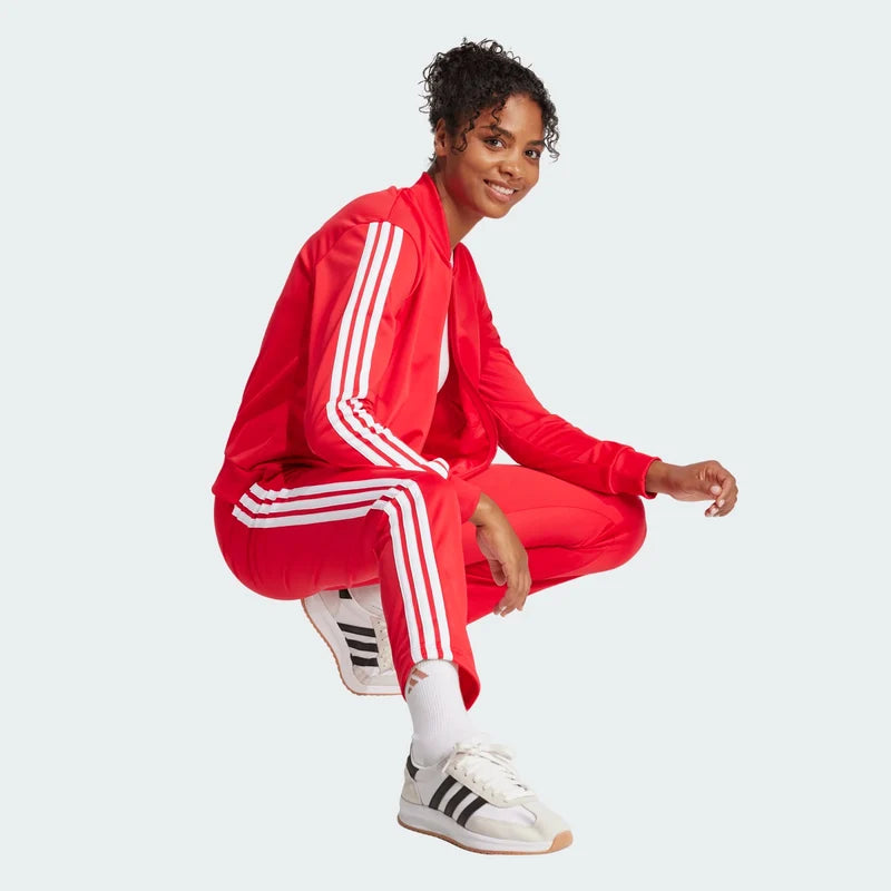 ADIDAS Tuta Completa Dayready Con Zip Donna Rosso/Bianco