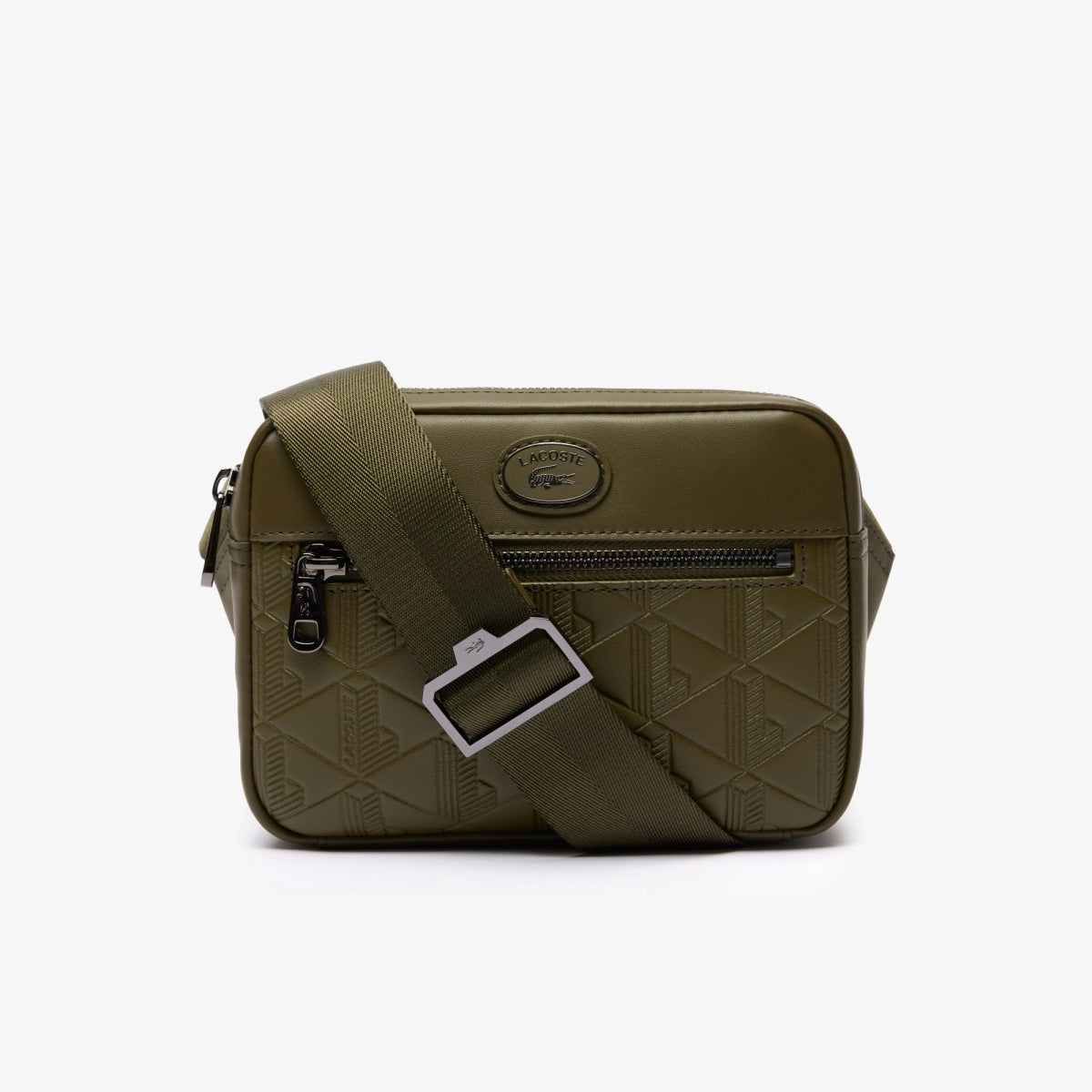 LACOSTE Borsello a Tracolla Monogram Piccola Verde Militare
