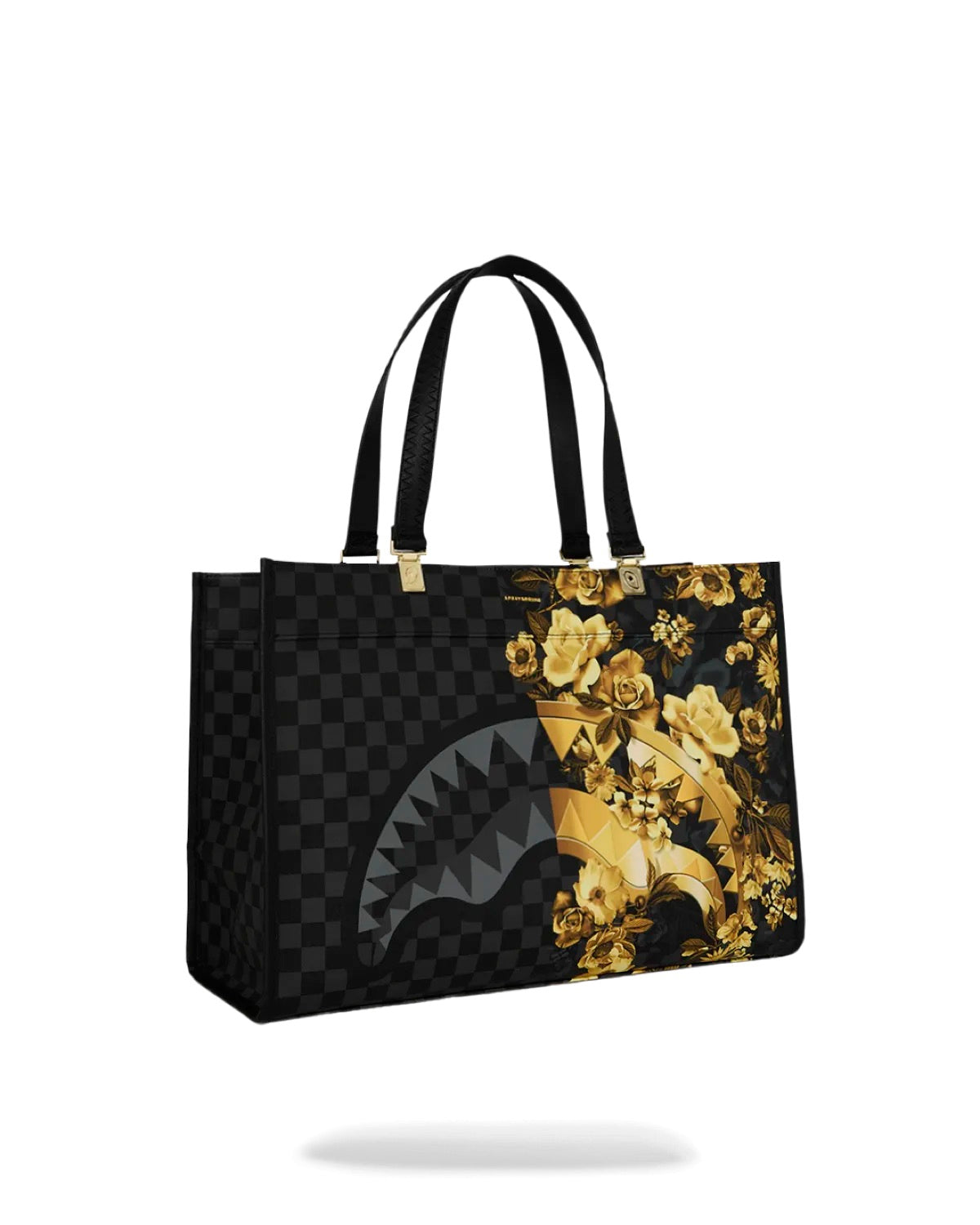 SPRAYGROUND BORSA GOLD FLORAL REMIX TORTUGA TOTE Nero/Oro