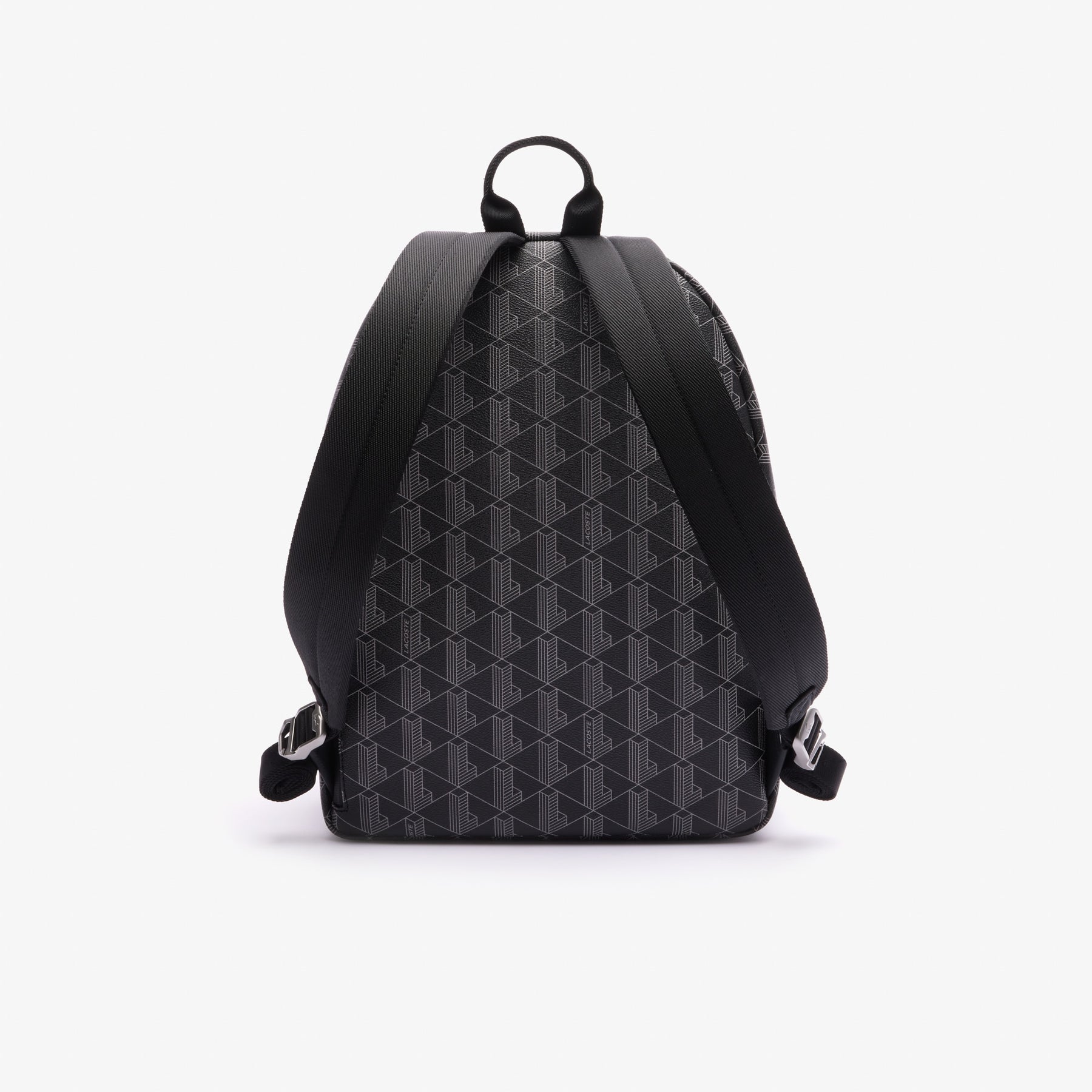 LACOSTE Zaino Monogram Nero/Grigio