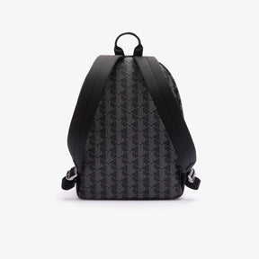 LACOSTE Zaino Monogram Nero/Grigio