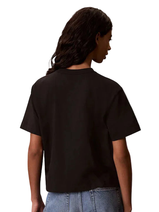 CALVIN KLEIN T-Shirt Con Stampa Logo Nera