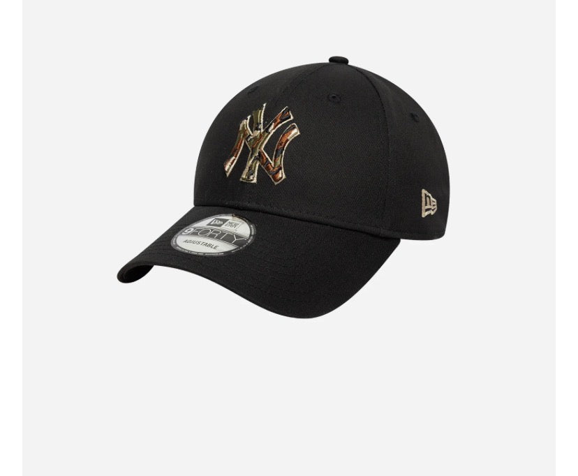 NEW ERA Cappello Nero/verde visiera curva