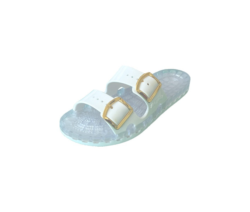 SENSI Ciabatta In Gomma Forata FLAMINGO Bianco