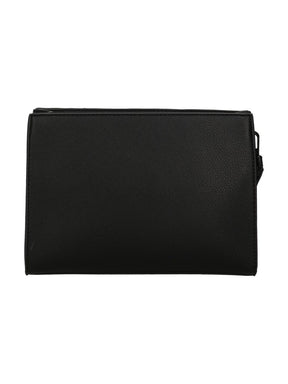 COUNTY OF MILAN MARCELO BURLON Pochette In Ecopelle Con Stampa Ali Blu Nero