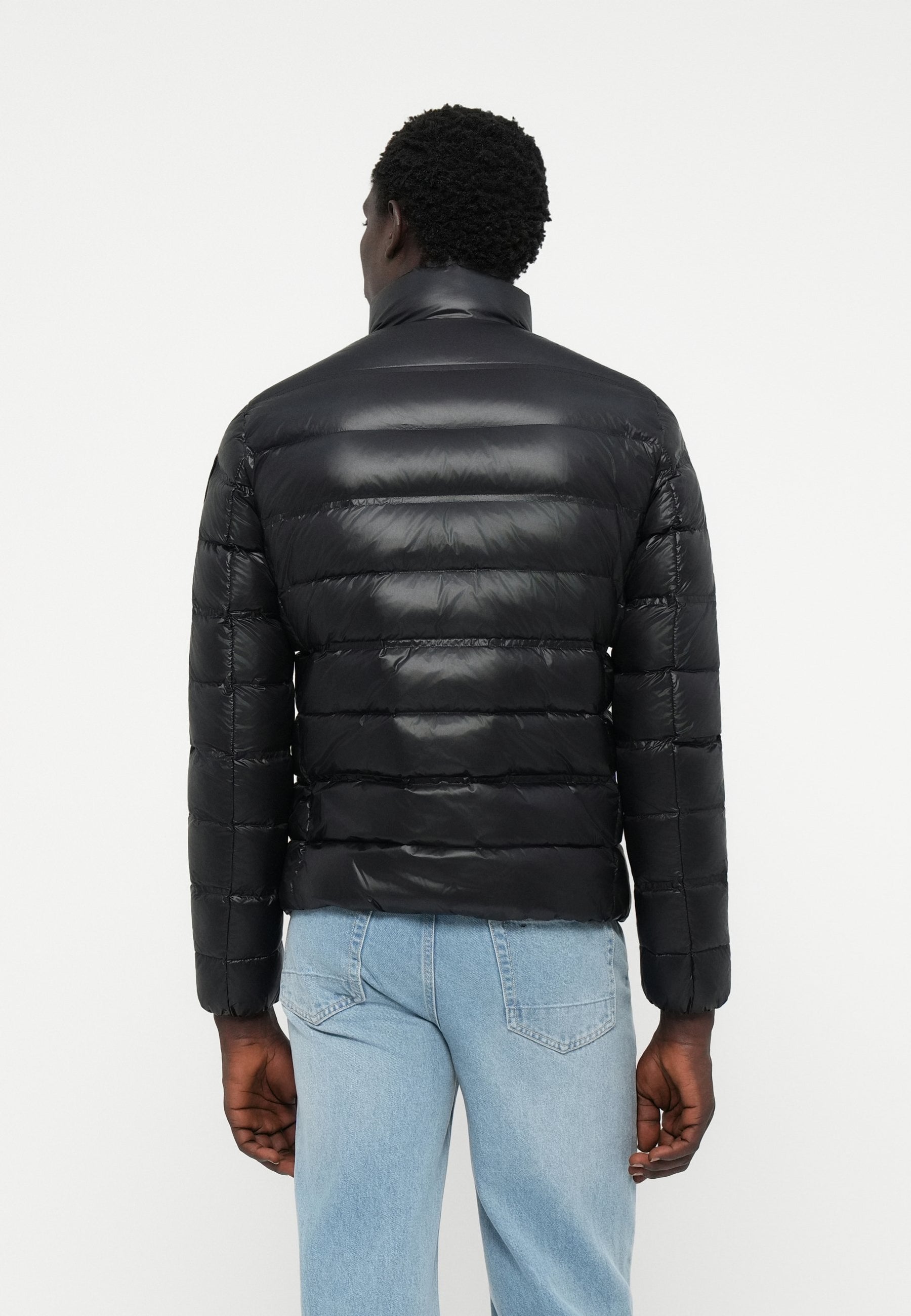 BLAUER Giubbotto Uomo Piumino Invernale Fasciato Senza Cappuccio Nero