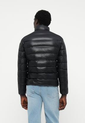 BLAUER Giubbotto Uomo Piumino Invernale Fasciato Senza Cappuccio Nero