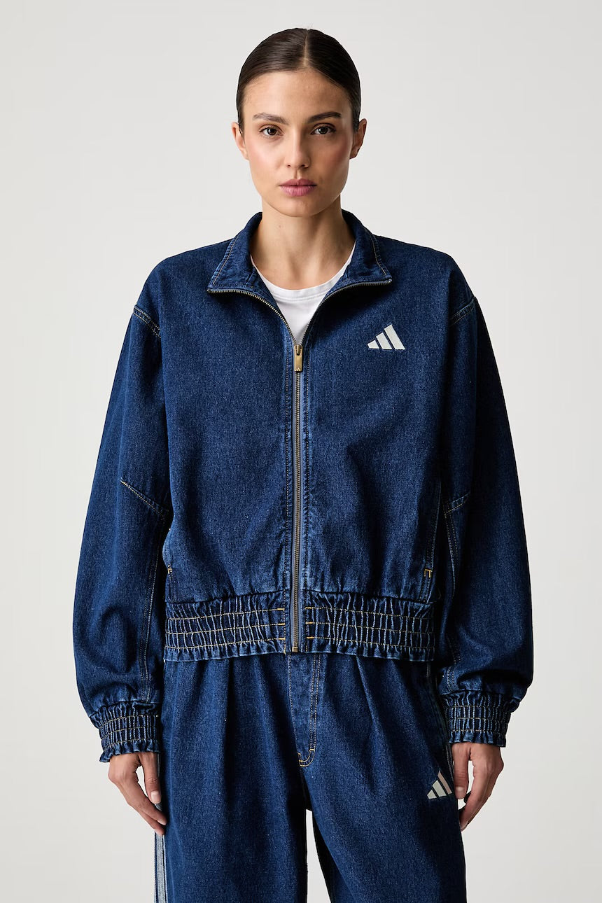 ADIDAS Donna Coordinato In Denim Blu Fondo Largo