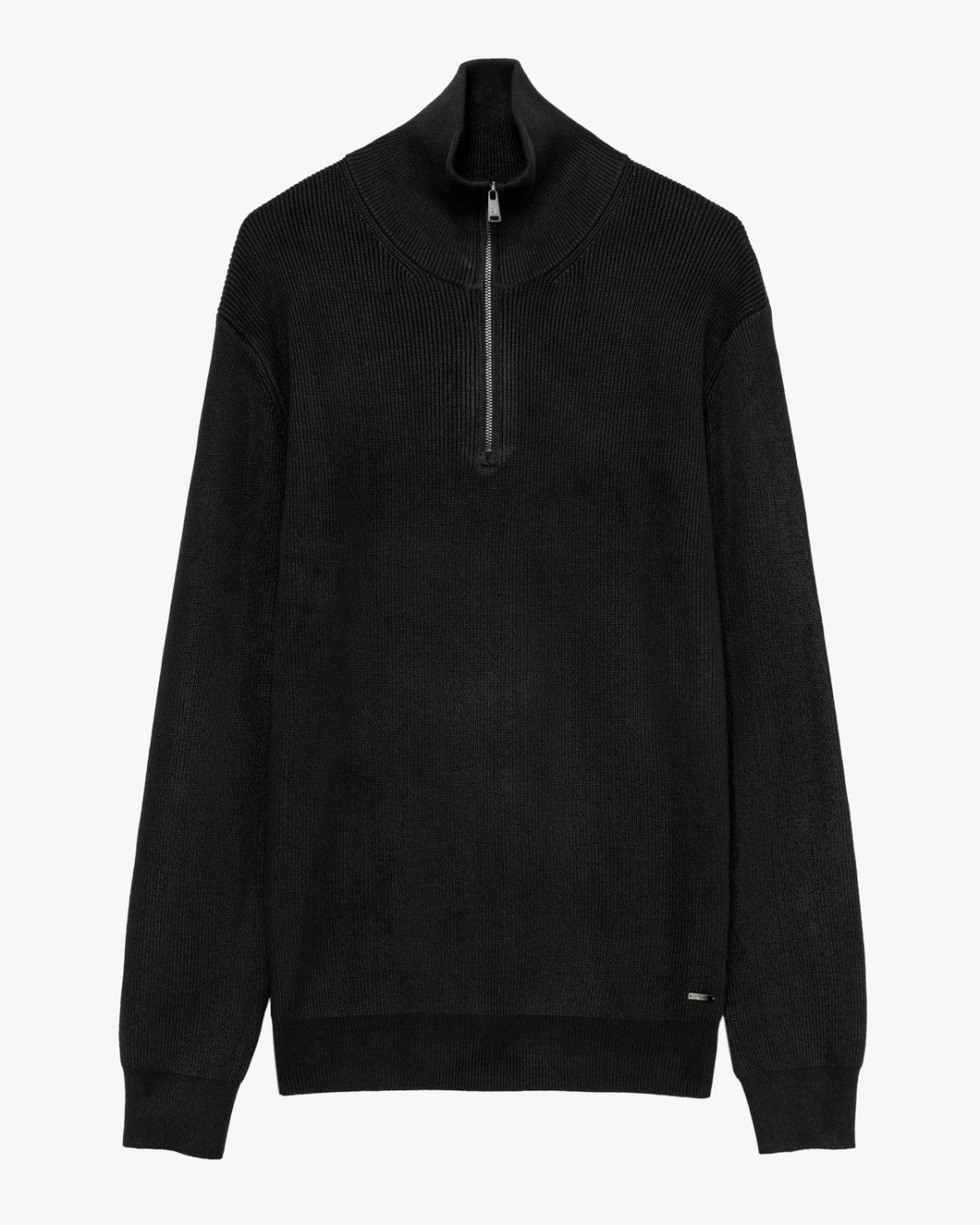 GIANNI LUPO Maglioncino Collo Alto Mezza Zip Nero