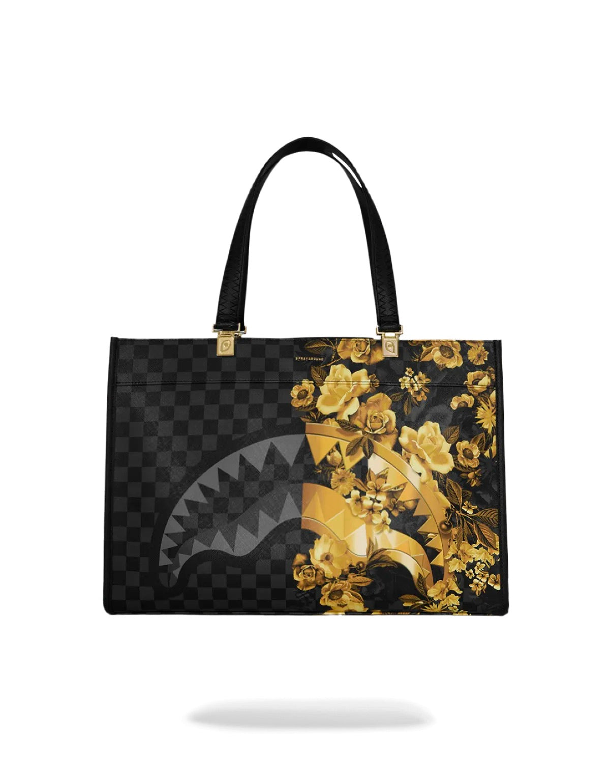 SPRAYGROUND BORSA GOLD FLORAL REMIX TORTUGA TOTE Nero/Oro