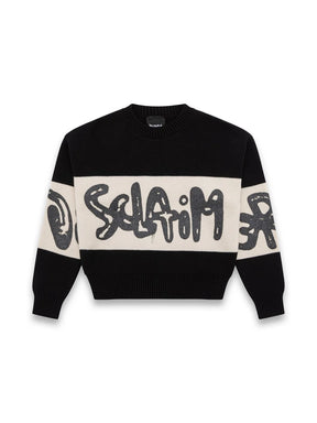 DISCLAIMER Felpa Girocollo Con Scritta Centrale Donna Nero/Bianco