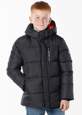 Calvin Klein Giubbotto Bomber Bambino Invernale Nero/Arancione