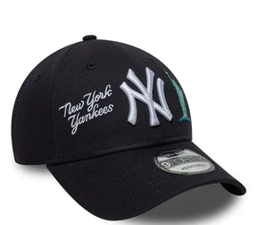 NEW ERA Cappello Nero/Bianco Visiera Curva