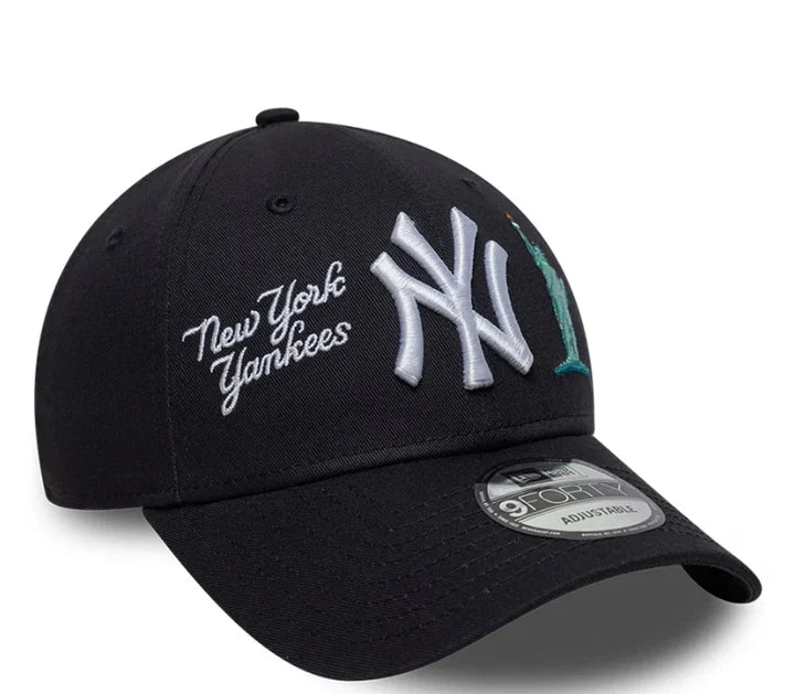 NEW ERA Cappello Nero/Bianco Visiera Curva