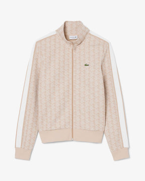 LACOSTE Felpa Monogram Con Zip Beige