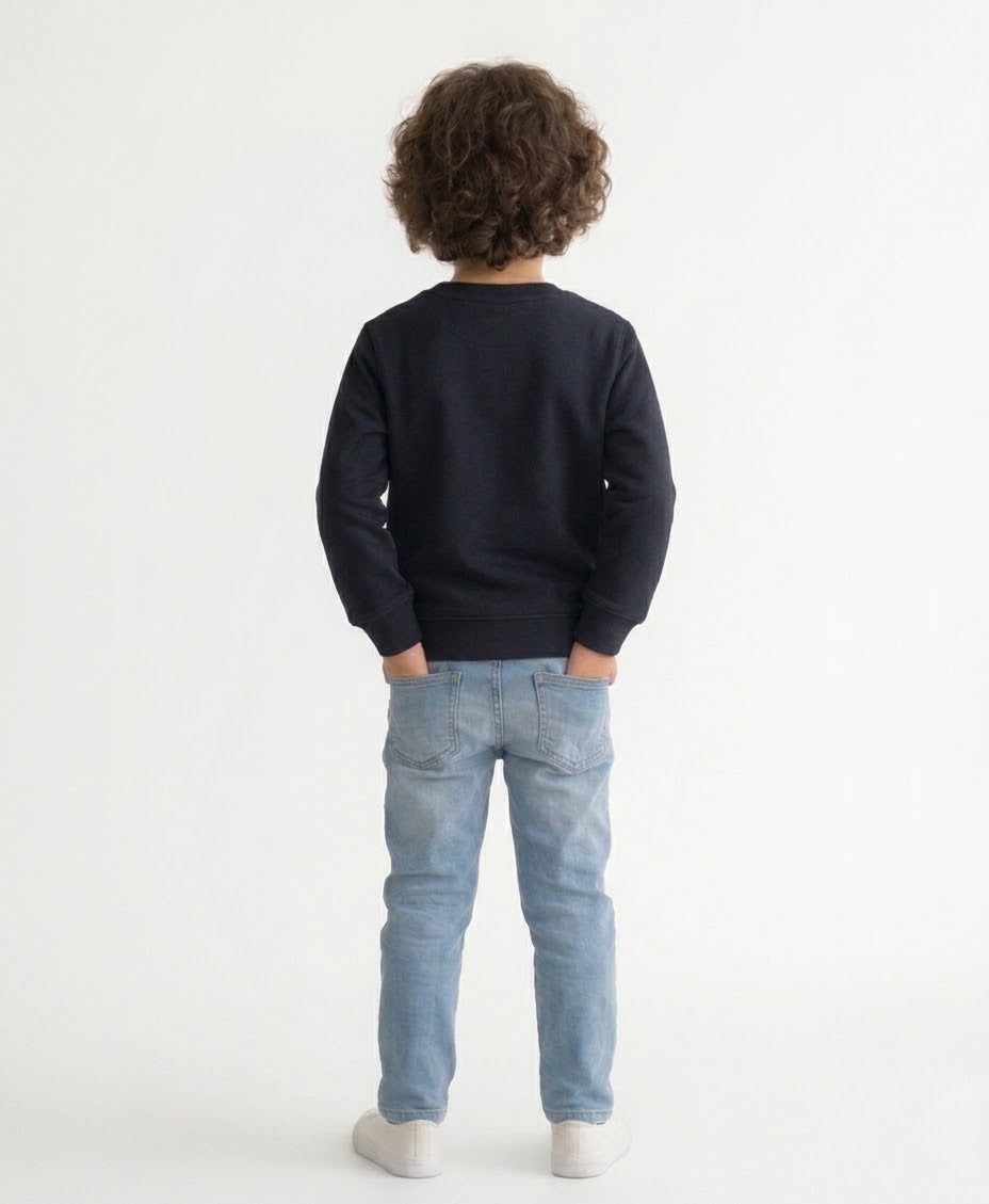LACOSTE Felpa Girocollo Bambino Nero