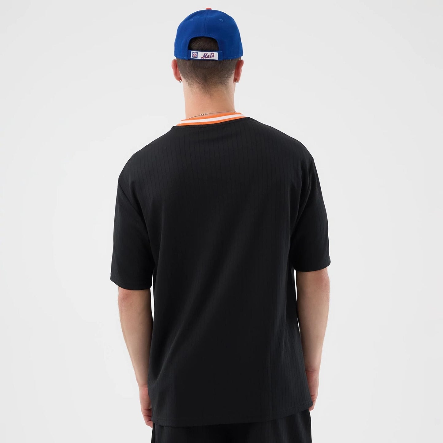 NEW ERA Completino T-Shirt Baseball e Pantaloncino Con Logo New York Nero/Arancio