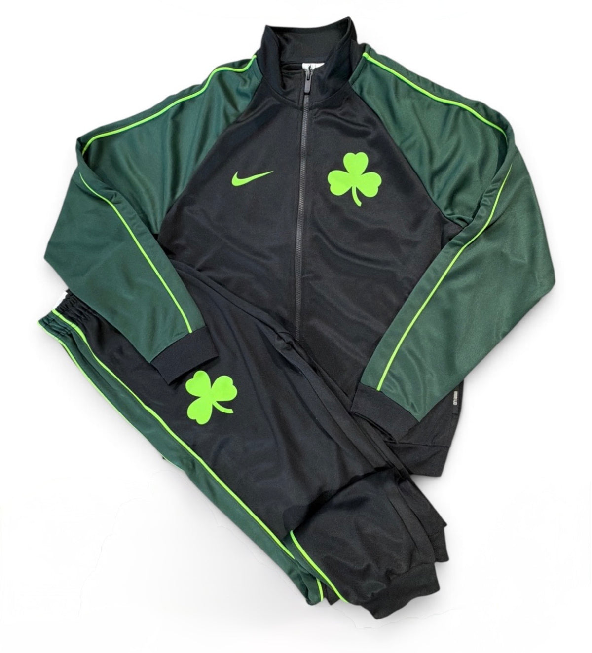 NIKE x NBA tuta acetata nera e verde