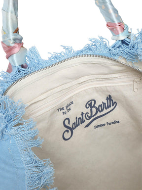 SAINT BARTH Borsa Vanity in canvas con twill removibile