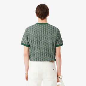 LACOSTE T-Shirt Monogram Verde