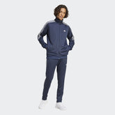ADIDAS Tuta Acetata Con Zip Senza Cappuccio 3 Stripes Essential Blu/Bianca 2025/2026