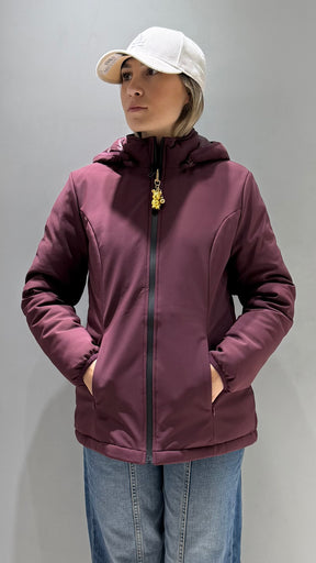 TREZ DONNA GIUBBOTTO LISCIO CORTO BORDEAUX