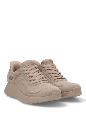 117497 NTGD Skechers Slip-Ins Bobs Squad Chaos Sneaker Donna Marrone Chiaro