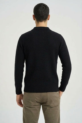 HAMAKI-HO Polo Manica Lunga In Maglia Nero
