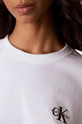 CALVIN KLEIN T-Shirt Con Stampa Logo Bianca