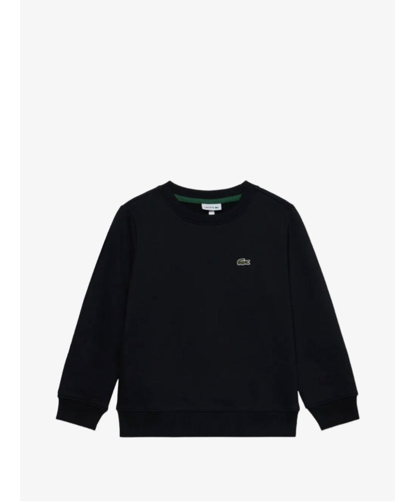 LACOSTE Felpa Girocollo Bambino Nero