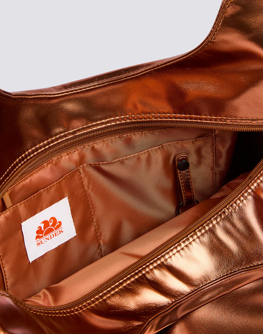 Sundek SUNDEK Borsa Da Mare Laminata Con Logo Bronzo - foto 4 - Tommaseo Clothing