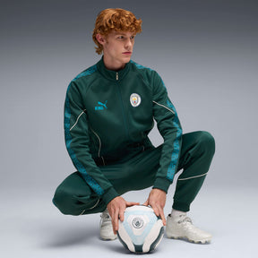 PUMA Tuta Completa Manchester City Acetata Con Zip Verde