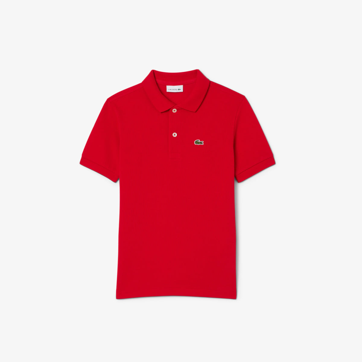 LACOSTE Polo In Cotone Piqué Bambino/Bambina Basic Rossa