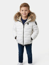 BLAUER Piumino Arions Junior Cappuccio Con Pelliccia Bambino Bianco