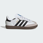 ADIDAS Samba classiche Baby Bambino/Bambina Laccio Elastico Bianca Con Strisce Nere