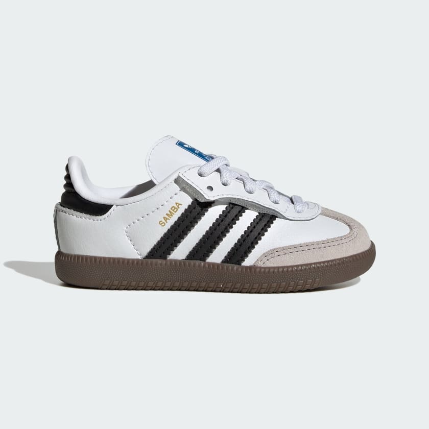ADIDAS Samba classiche Baby Bambino/Bambina Laccio Elastico Bianca Con Strisce Nere