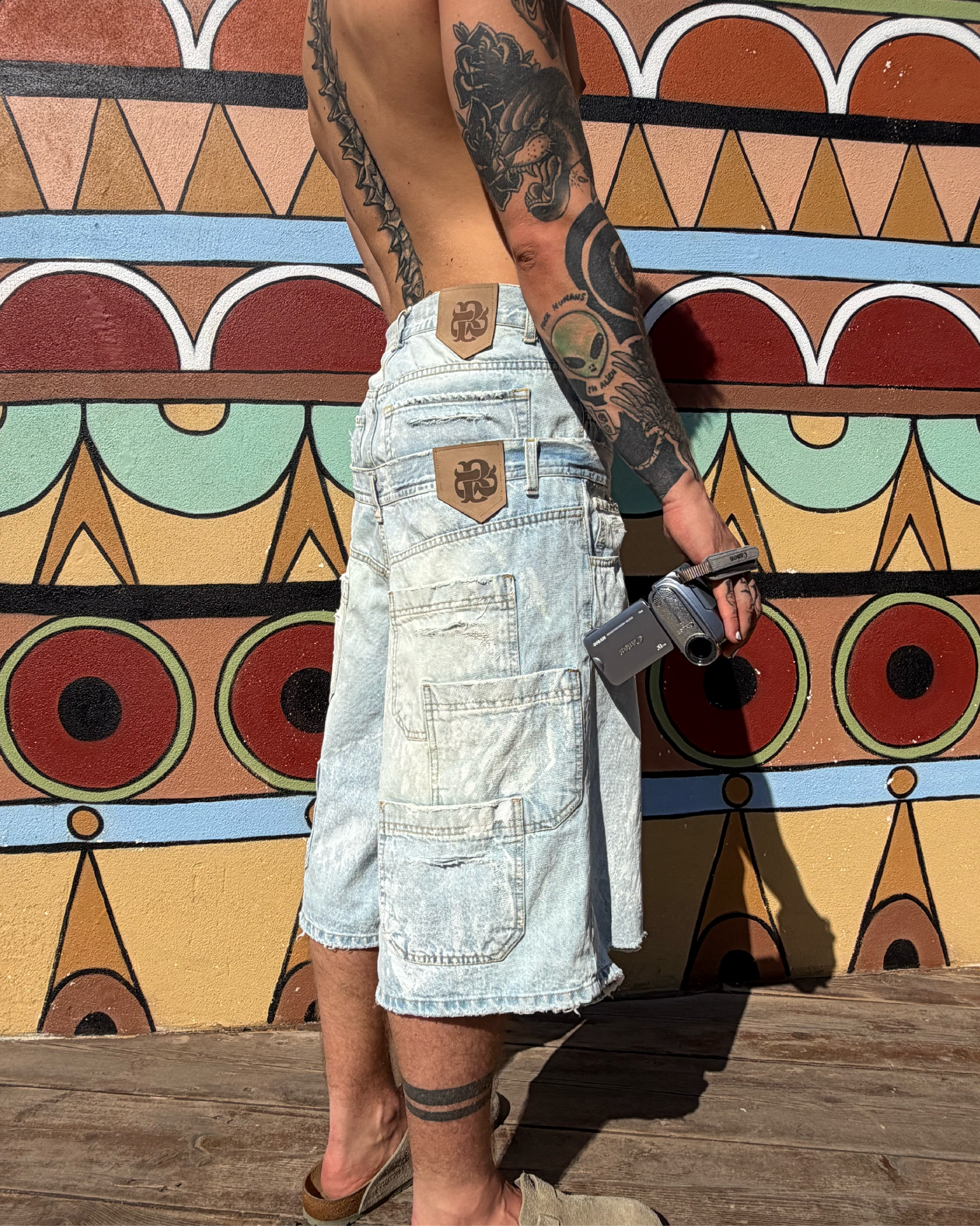 BUTISH Jeans Jorts Chiaro