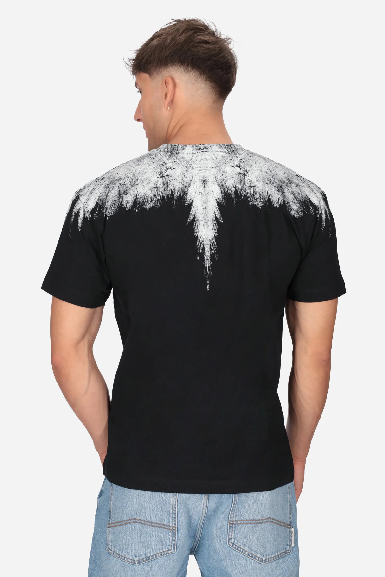 COUNTY OF MILAN T-Shirt Nera Marcelo Burlon Ali Graffito Bianco