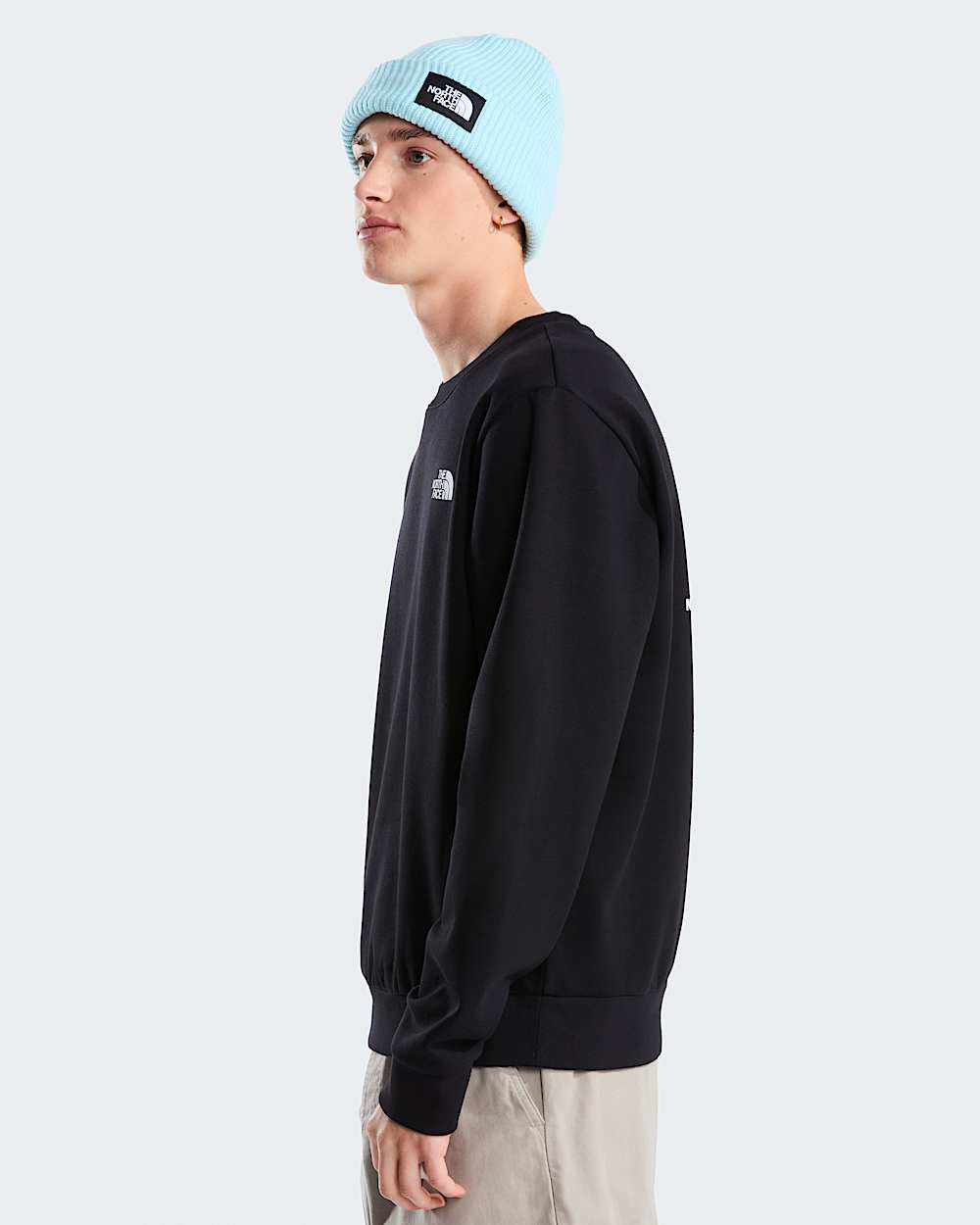 THE NORTH FACE Felpa Girocollo Basic Con Stampa Sul Retro Nera/Bianca 26/27