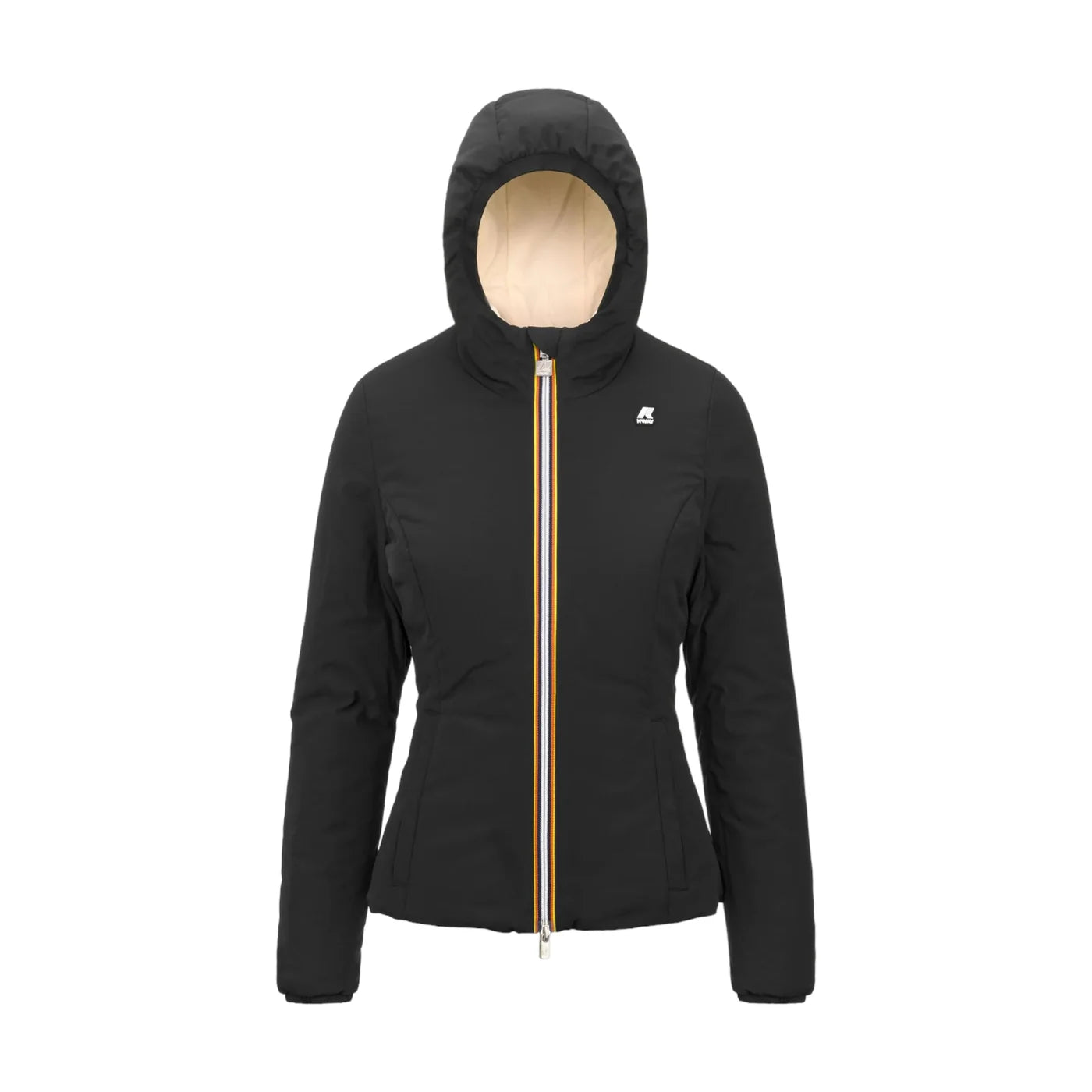 K-WAY DONNA GIUBBOTTO LYLY WARM DOUBLE FACE BLACKP-BEIGE E